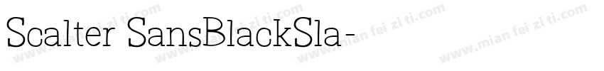 Scalter SansBlackSla字体转换